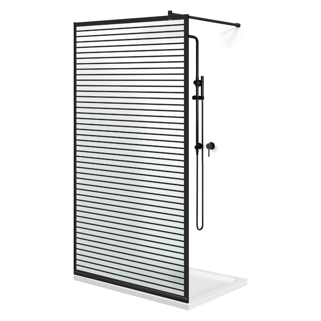 Paravan dus Walk-in, Perete dus Negru, #Mat #Matt