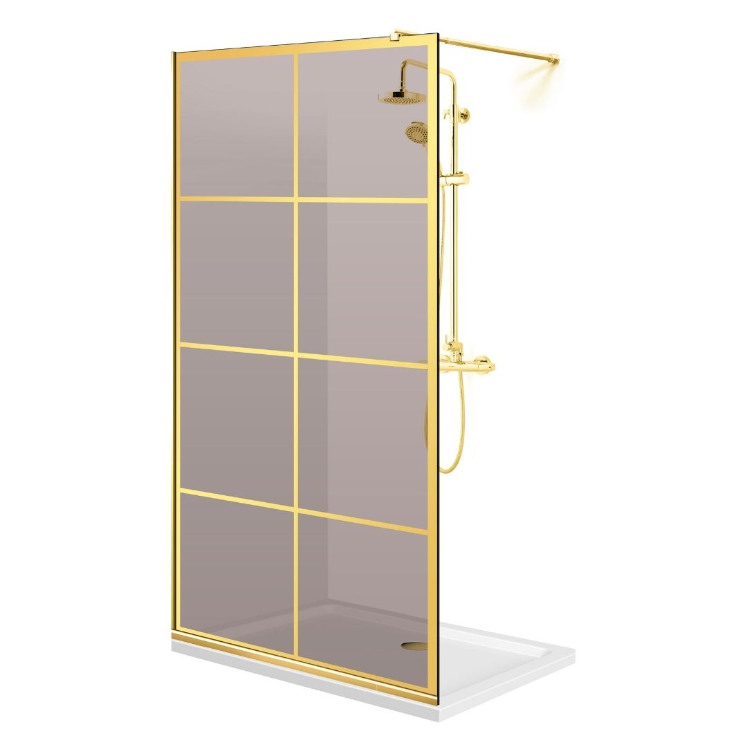 Paravan dus Walk-in, Perete dus Auriu, #Bronz #Bronz