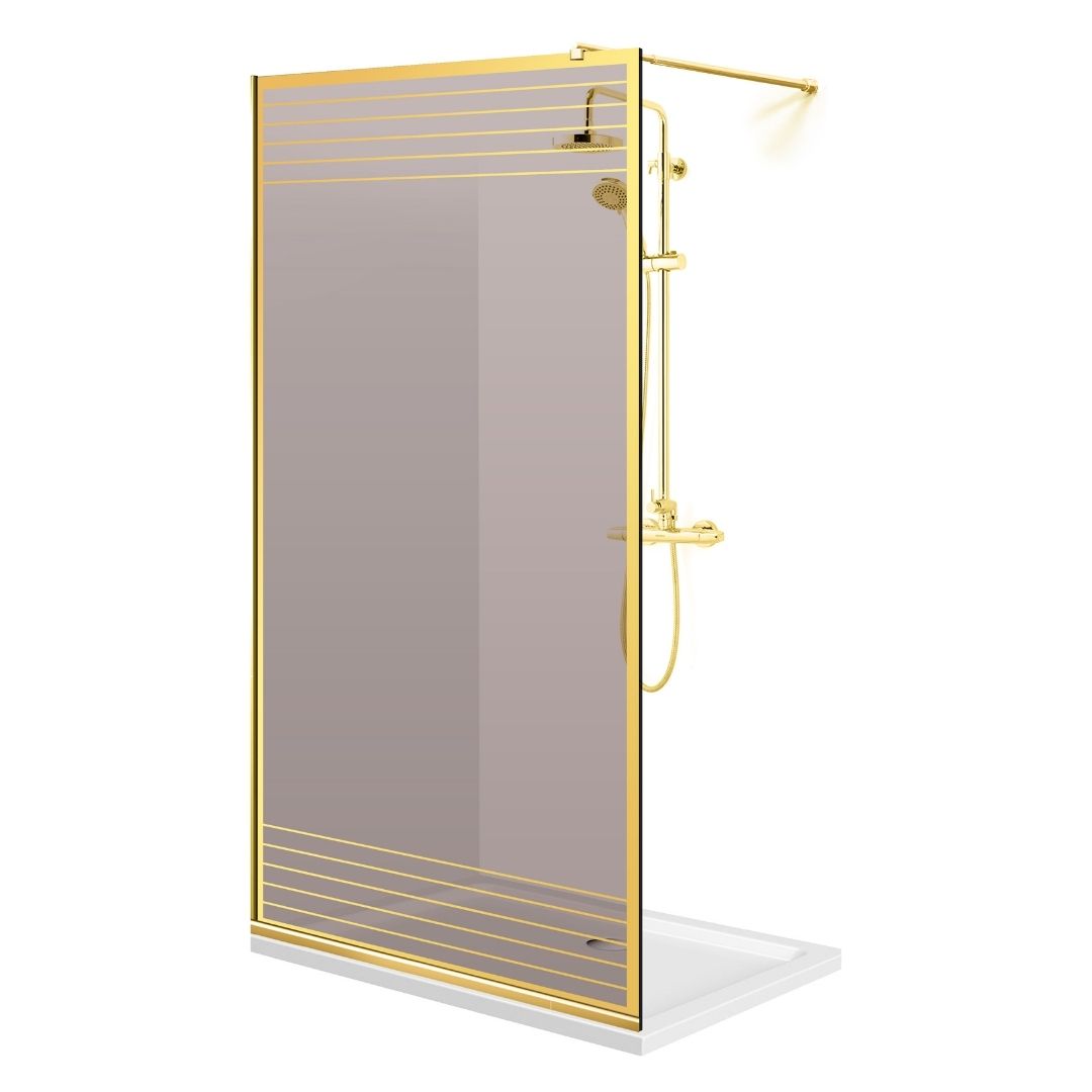 Paravan dus Walk-in, Perete dus Auriu, #Bronz #Bronz