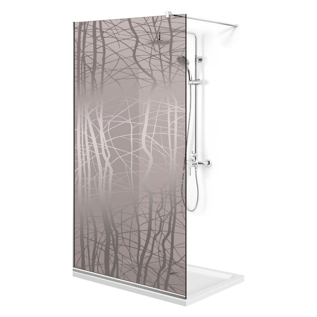 Paravan dus Walk-in, Perete dus Inox, #Bronz #Bronz