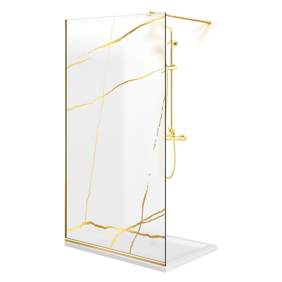Paravan dus Walk-in, Perete dus Auriu, #Mat #Matt