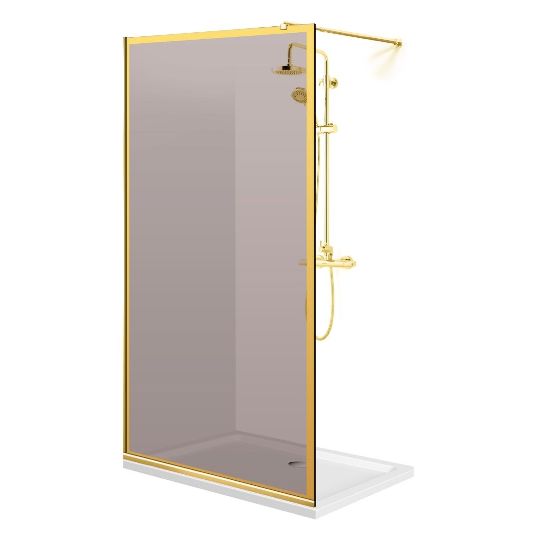 Paravan dus Walk-in, Perete dus Auriu, #Bronz #Bronz