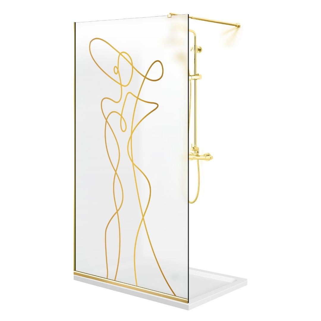 Paravan dus Walk-in, Perete dus Auriu, #Mat #Matt