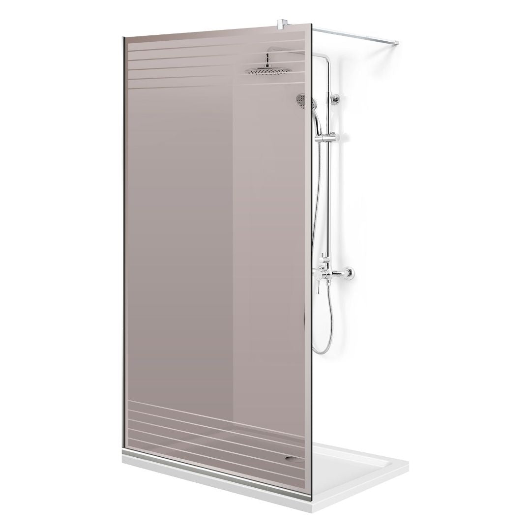 Paravan dus Walk-in, Perete dus Inox, #Bronz #Bronz