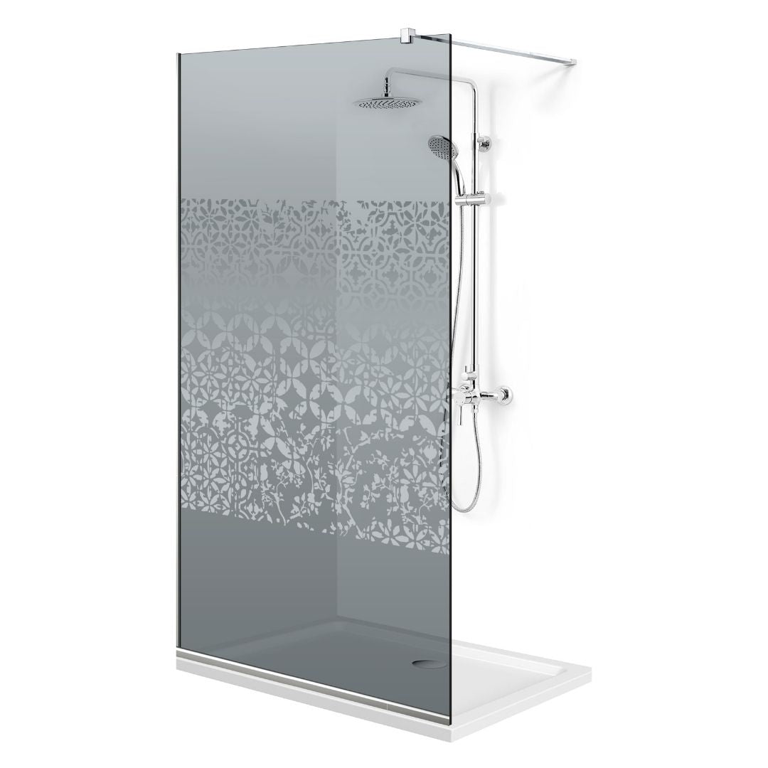 Paravan dus Walk-in, Perete dus Inox, #Gri #Szürke