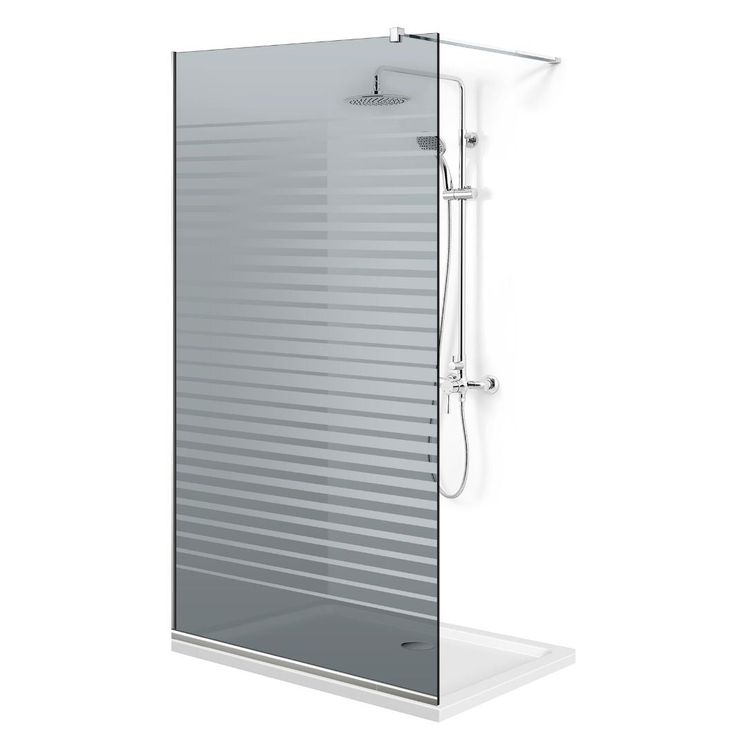 Paravan dus Walk-in, Perete dus Inox, #Gri #Szürke