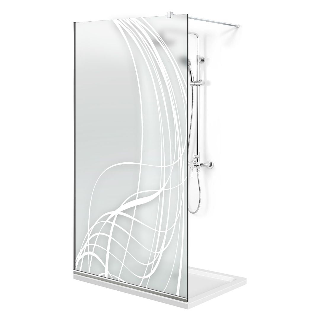 Paravan dus Walk-in, Perete dus Inox, #Mata #Matt