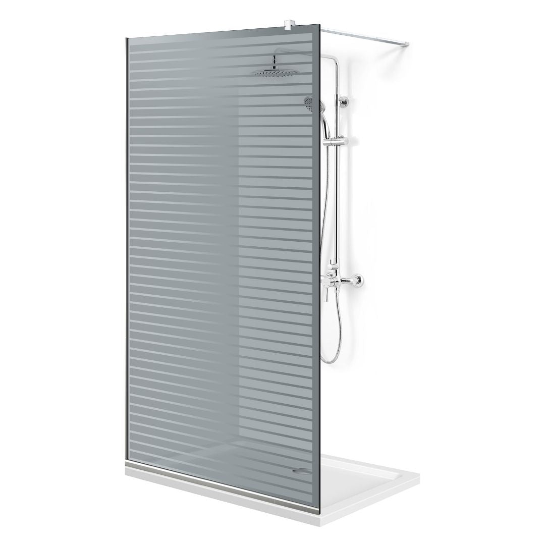 Paravan dus Walk-in, Perete dus Inox, #Gri #Szürke