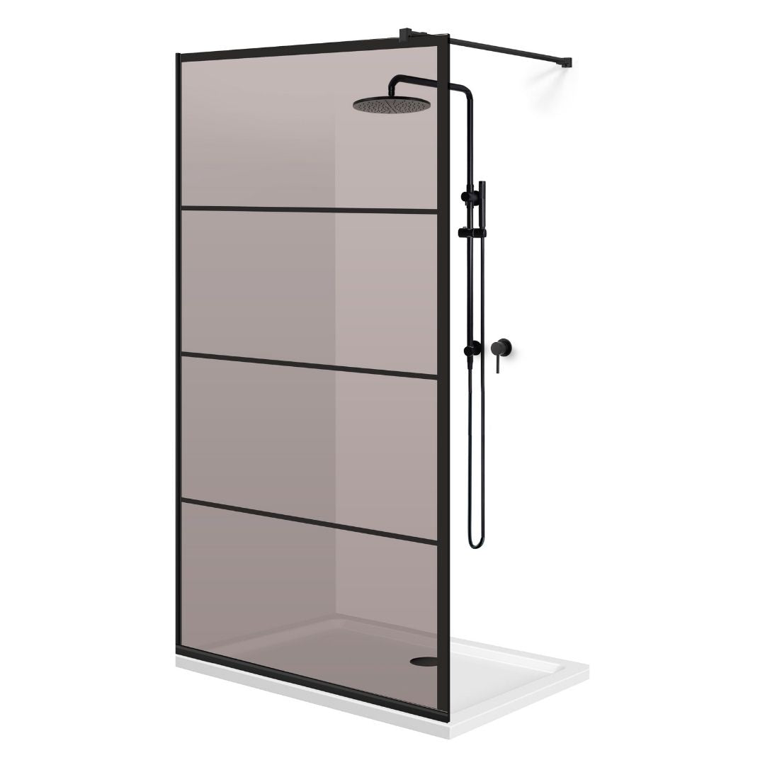 Paravan dus Walk-in, Perete dus Negru, #Bronz #Bronz
