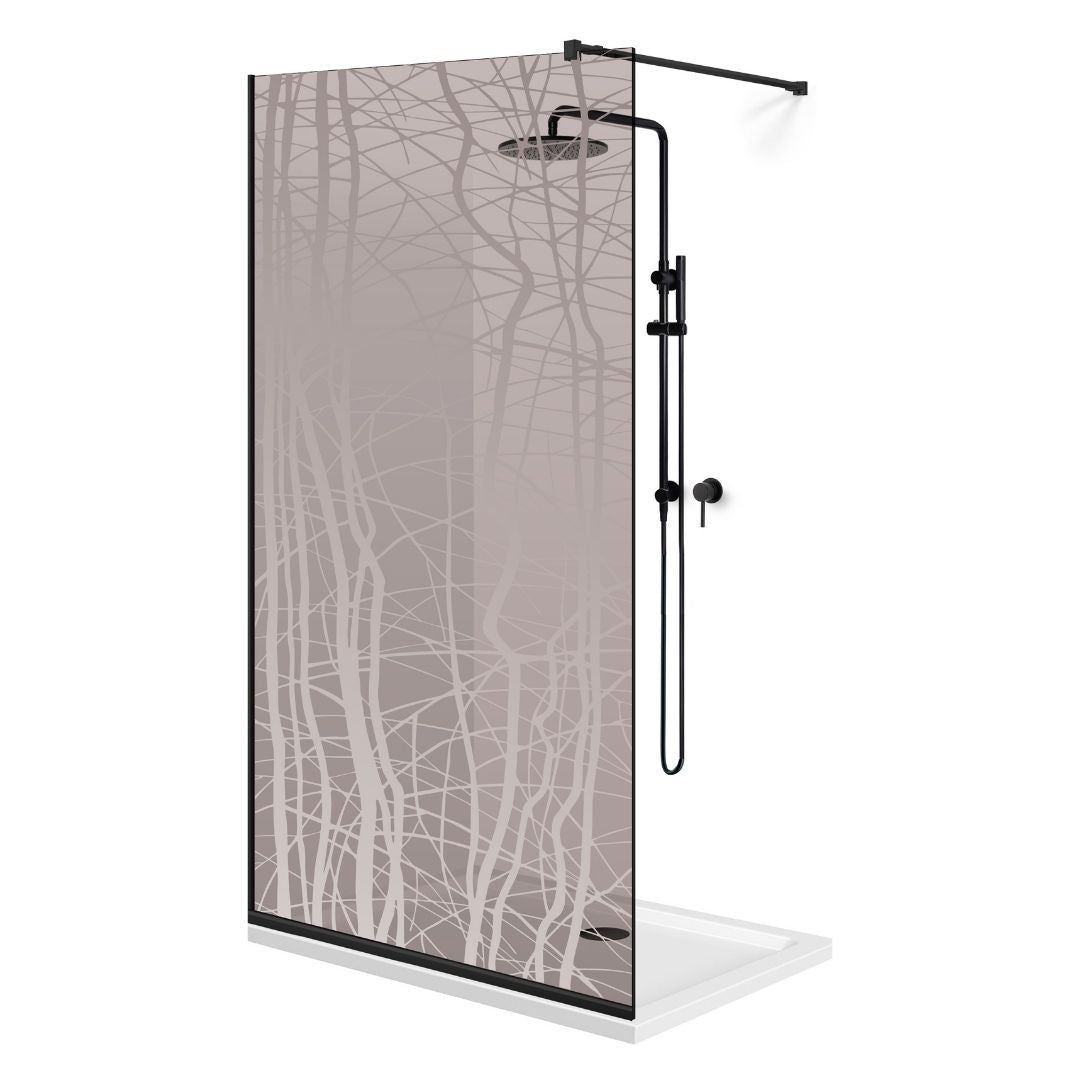 Paravan dus Walk-in, Perete dus Negru, #Bronz #Bronz