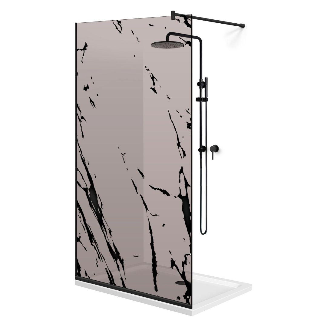 Paravan dus Walk-in, Perete dus Negru, #Bronz #Bronz