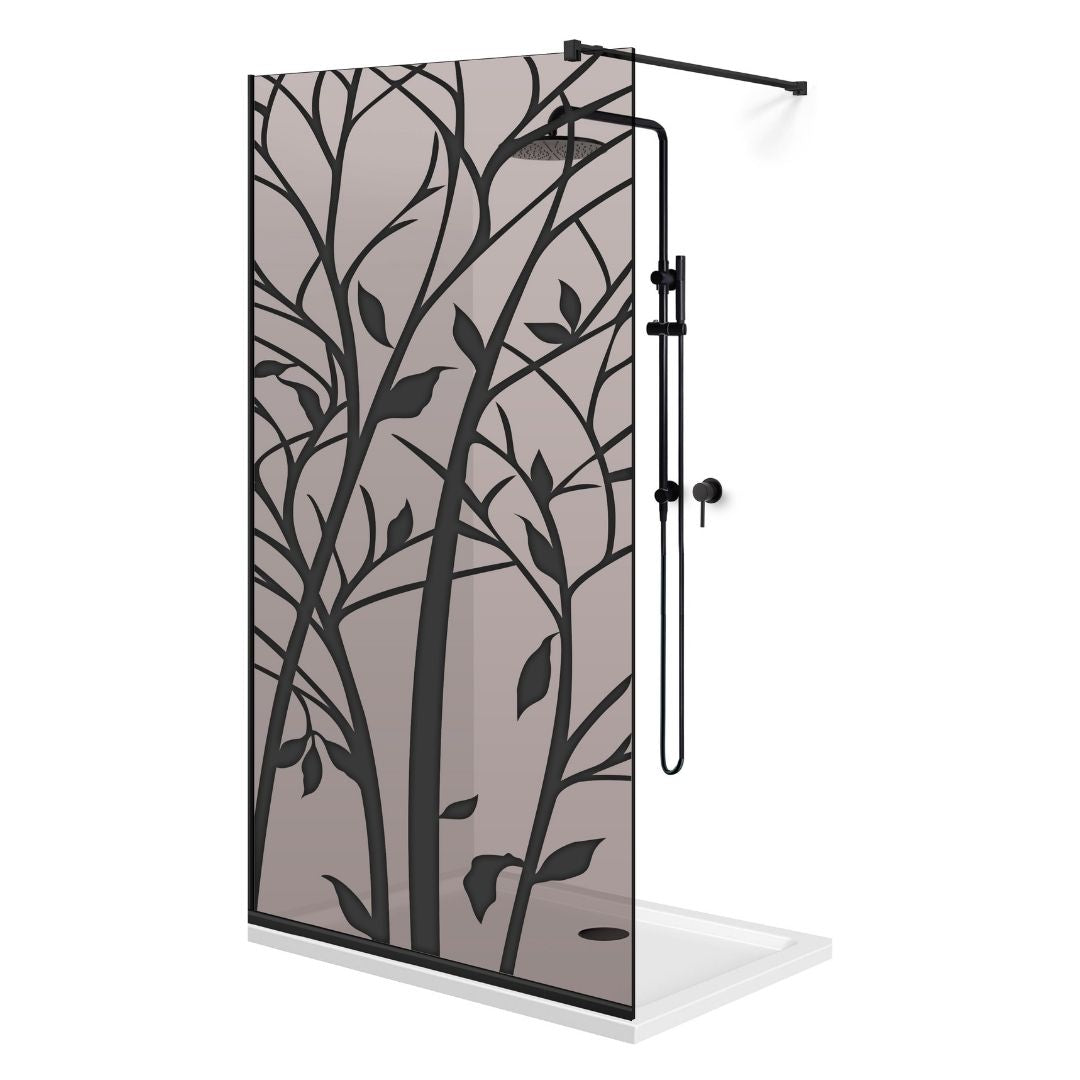 Paravan dus Walk-in, Perete dus Negru, #Bronz #Bronz