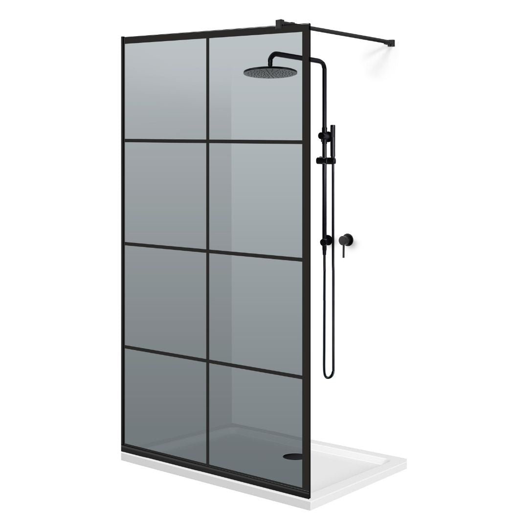 Paravan dus Walk-in, Perete dus Negru, #Gri #Szürke