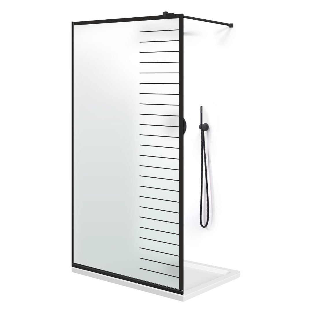 Paravan dus Walk-in, Perete dus Negru, #Mat #Matt