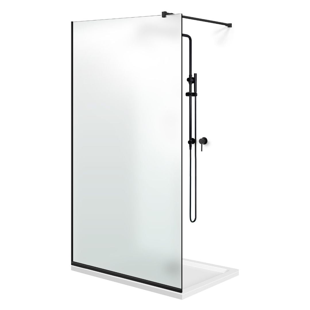 Paravan dus Walk-in, Perete dus Negru, #Mat #Matt