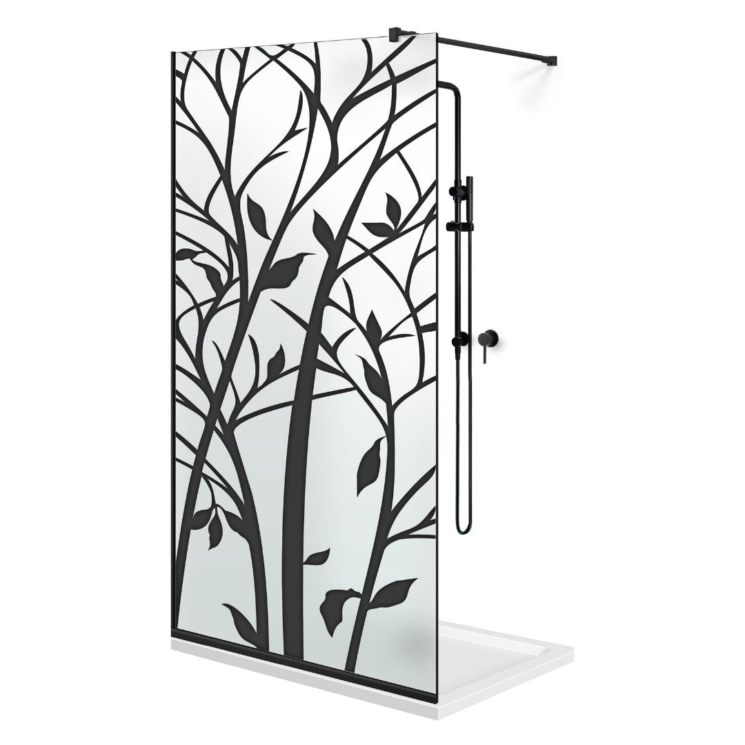 Paravan dus Walk-in, Perete dus Negru, #Mat #Matt
