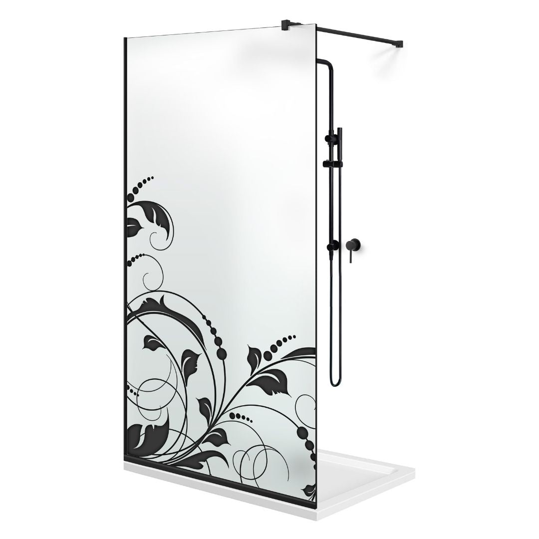 Paravan dus Walk-in, Perete dus Negru, #Mat #Matt