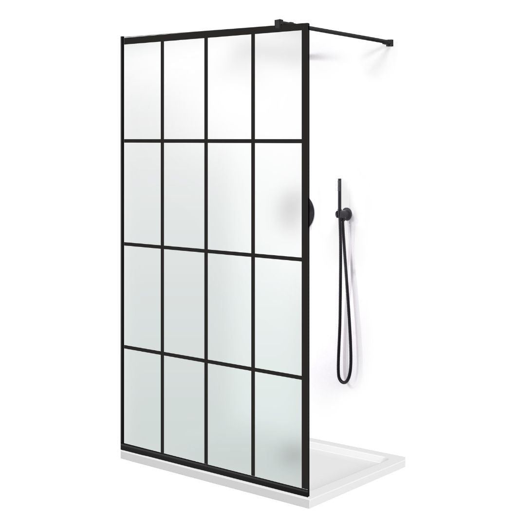 Paravan dus Walk-in, Perete dus Negru, #Mat #Matt