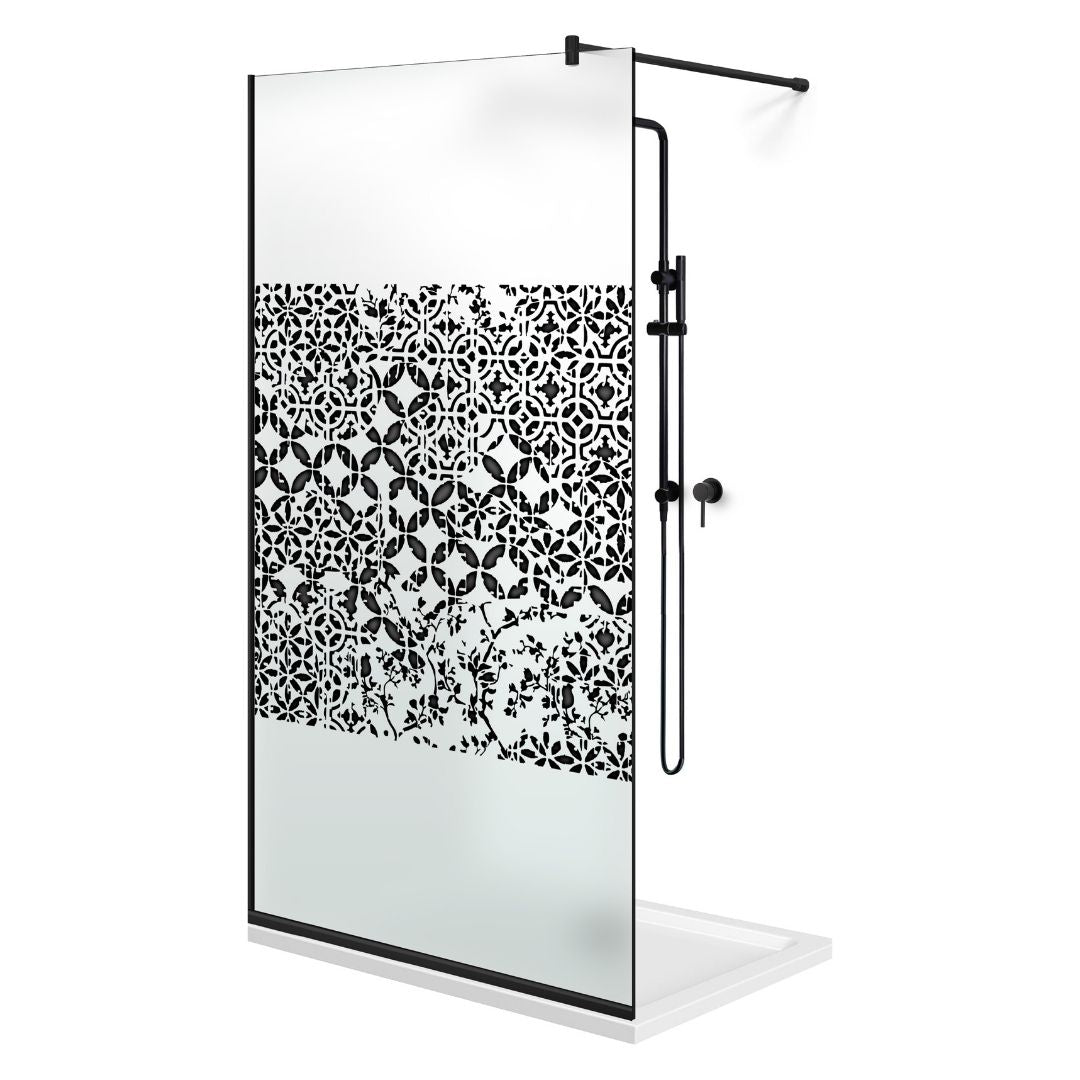Paravan dus Walk-in, Perete dus Negru, #Mat #Matt