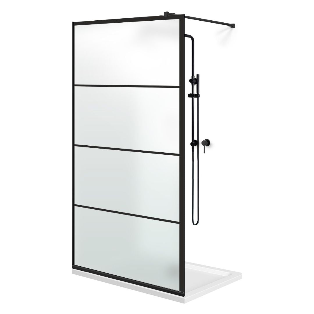 Paravan dus Walk-in, Perete dus Negru, #Mat #Matt