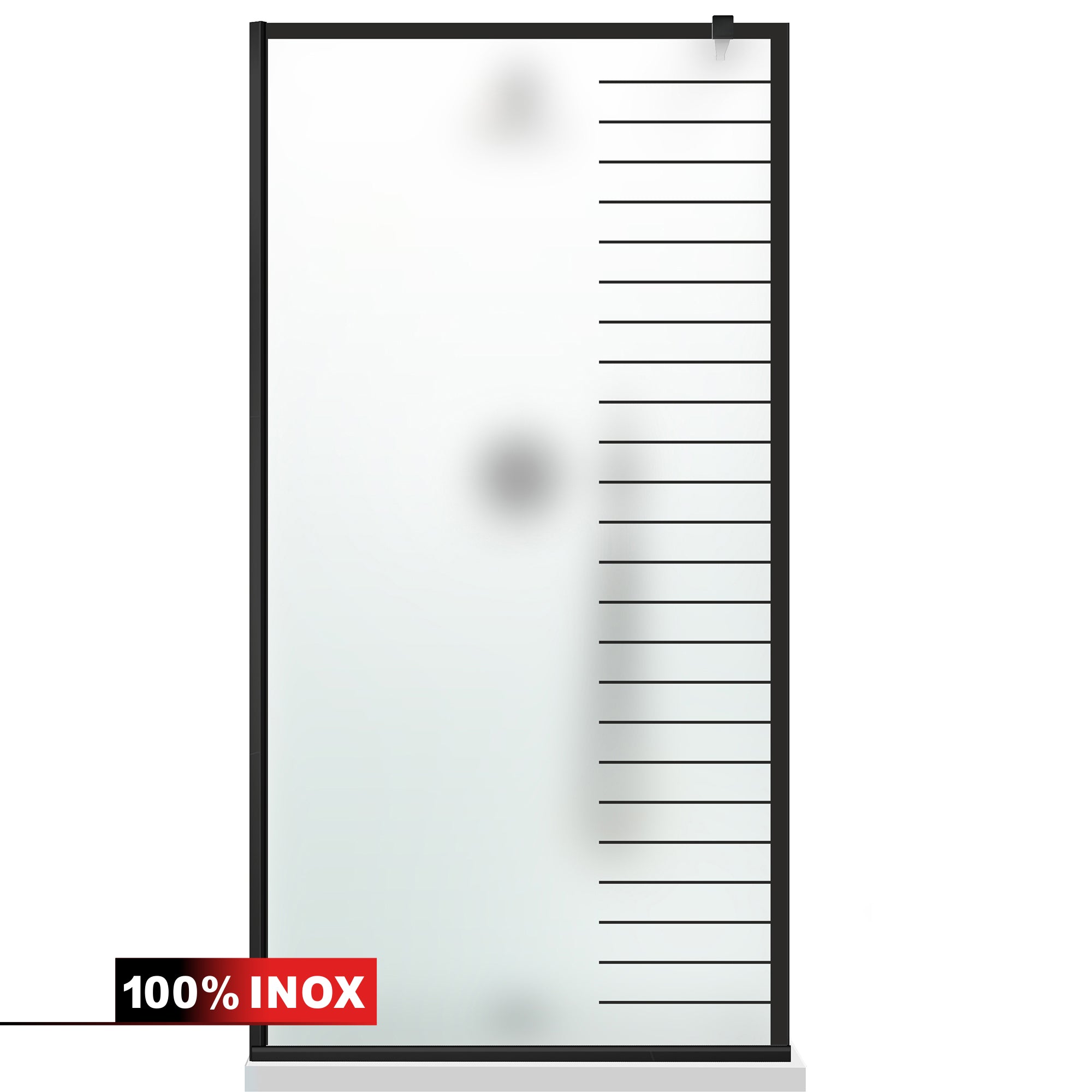 Paravan dus Walk-in, Perete dus Negru, #Mat #Matt