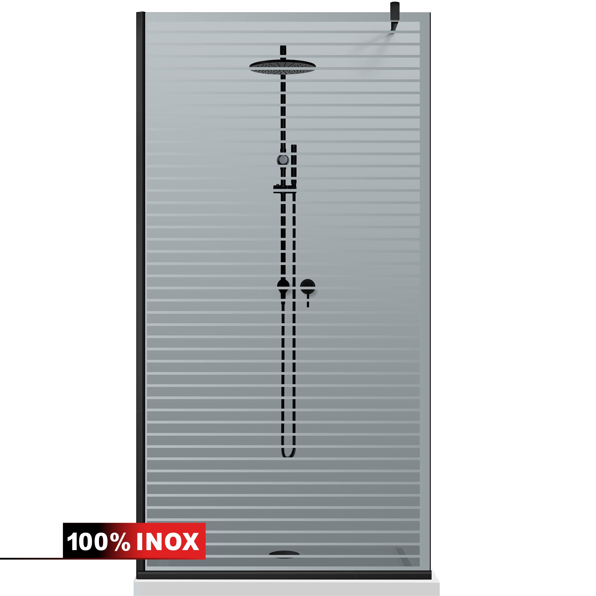 Paravan dus Walk-in, Perete dus Negru, #Gri #Szürke