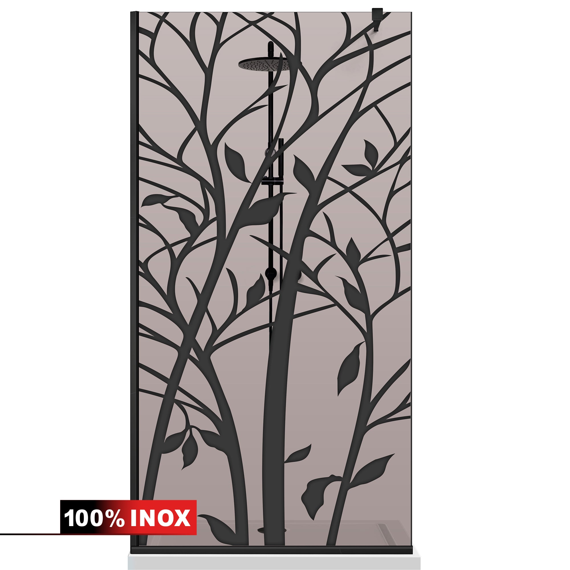 Paravan dus Walk-in, Perete dus Negru, #Bronz #Bronz