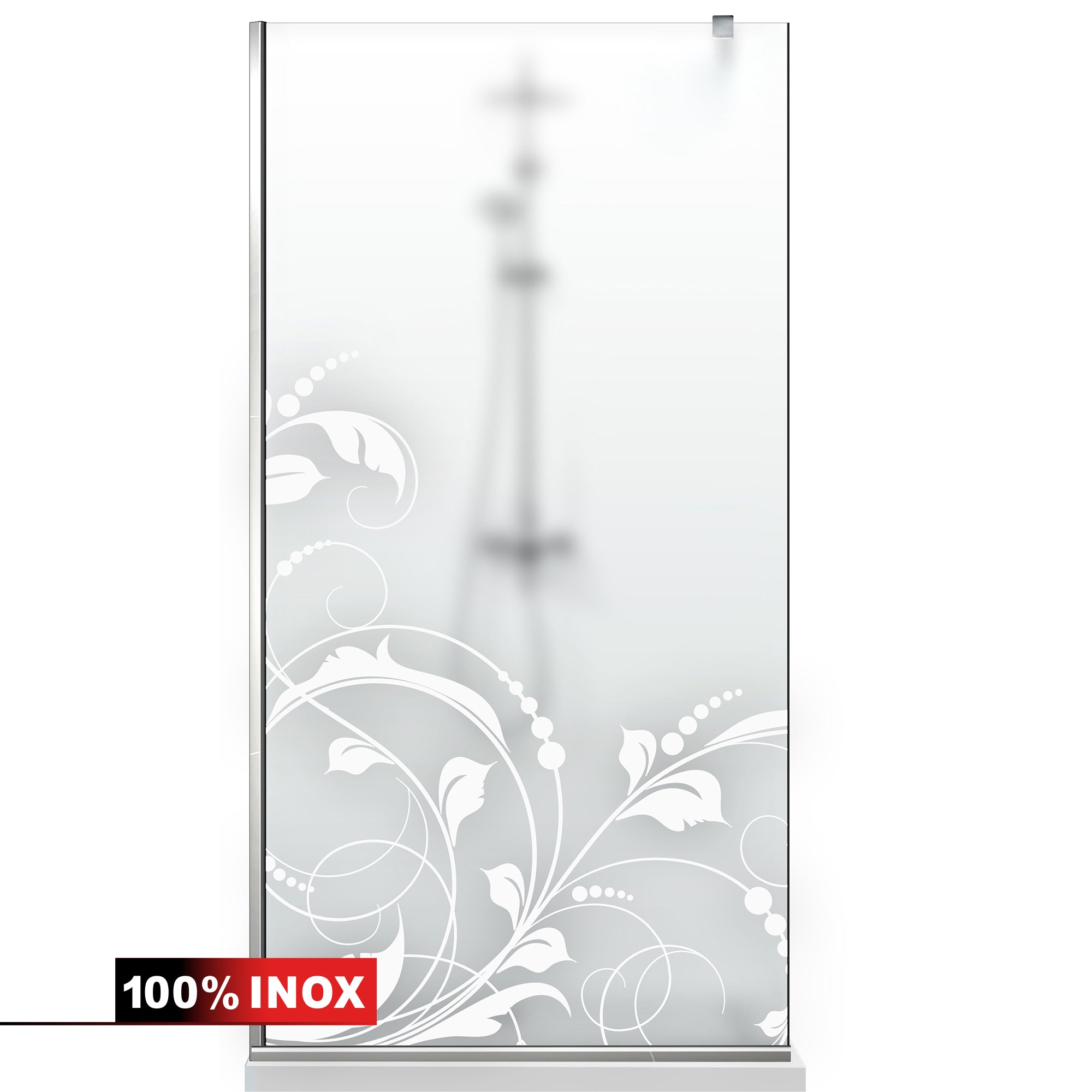 Paravan dus Walk-in, Perete dus Inox, #Mata #Matt