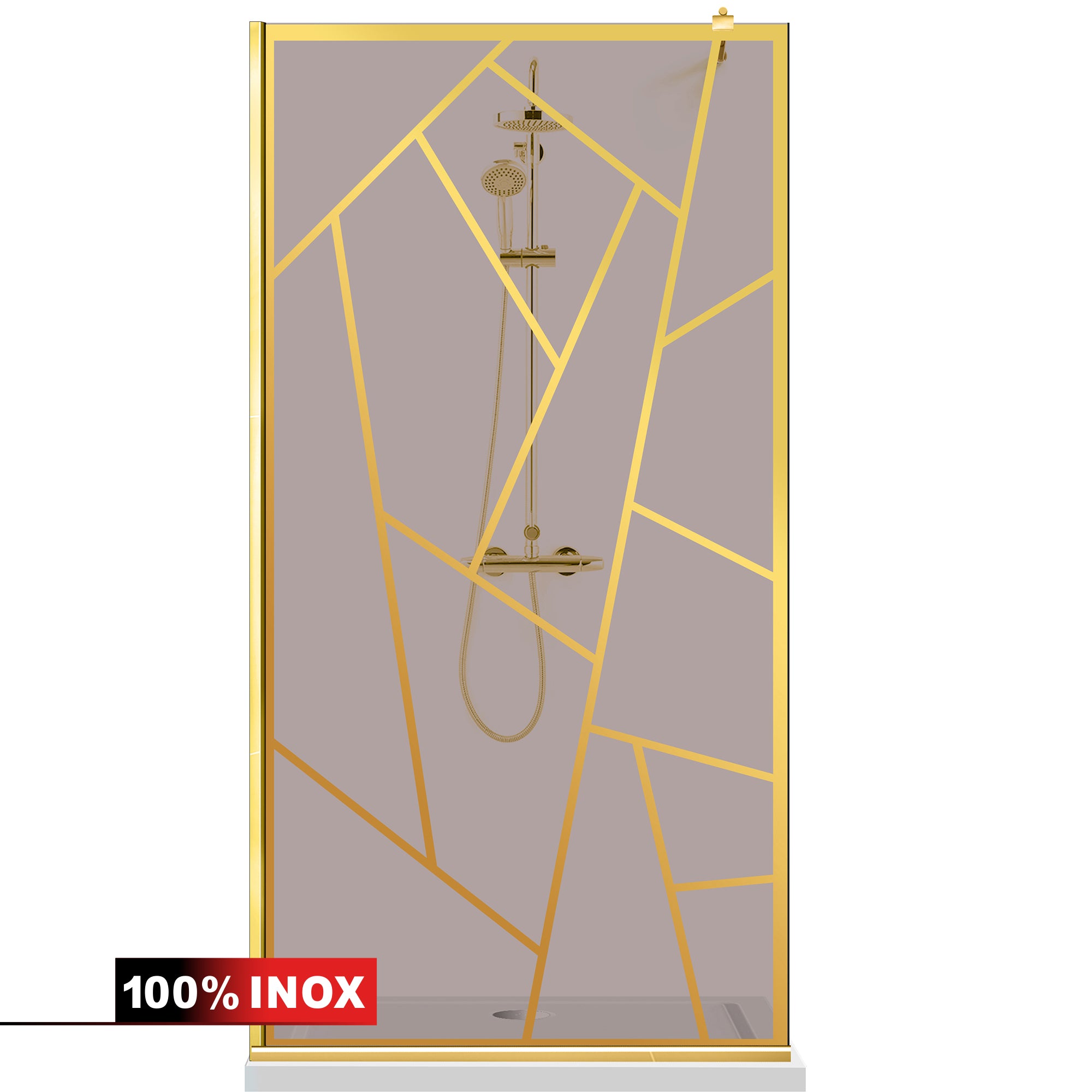 Paravan dus Walk-in, Perete dus Auriu, #Bronz #Bronz