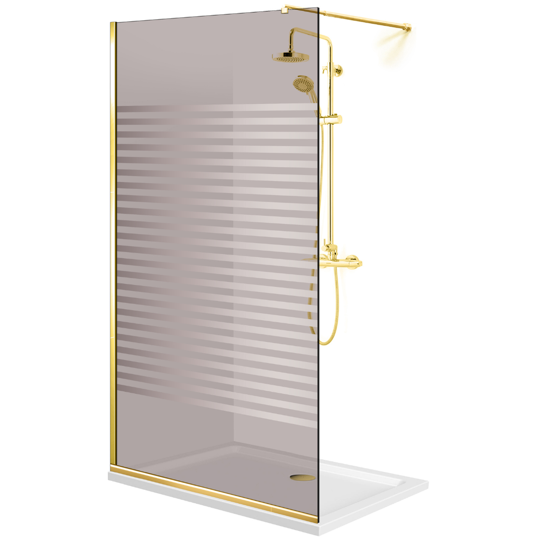 Paravan dus Walk-in, Perete dus Auriu, #Bronz #Bronz