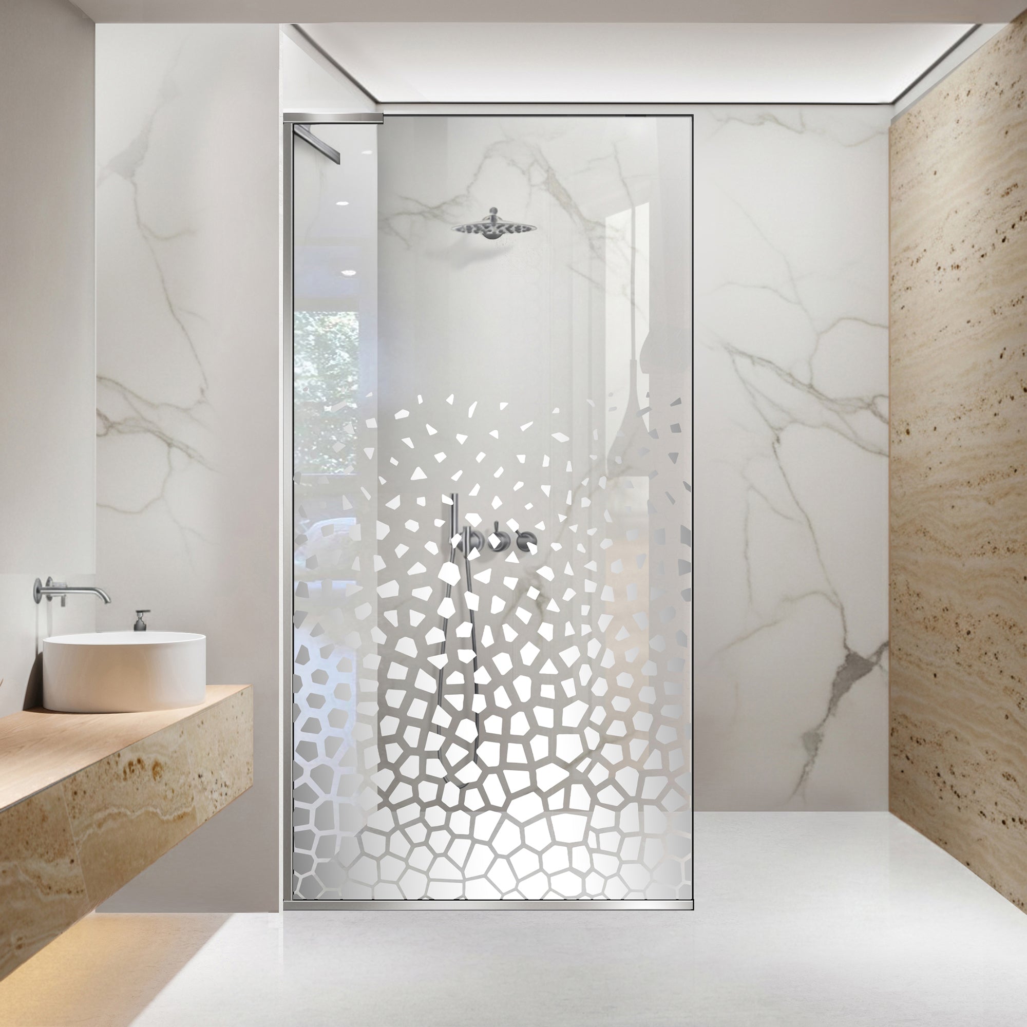 Paravan dus Walk-in, Perete dus Inox, #Clara #Víztiszta