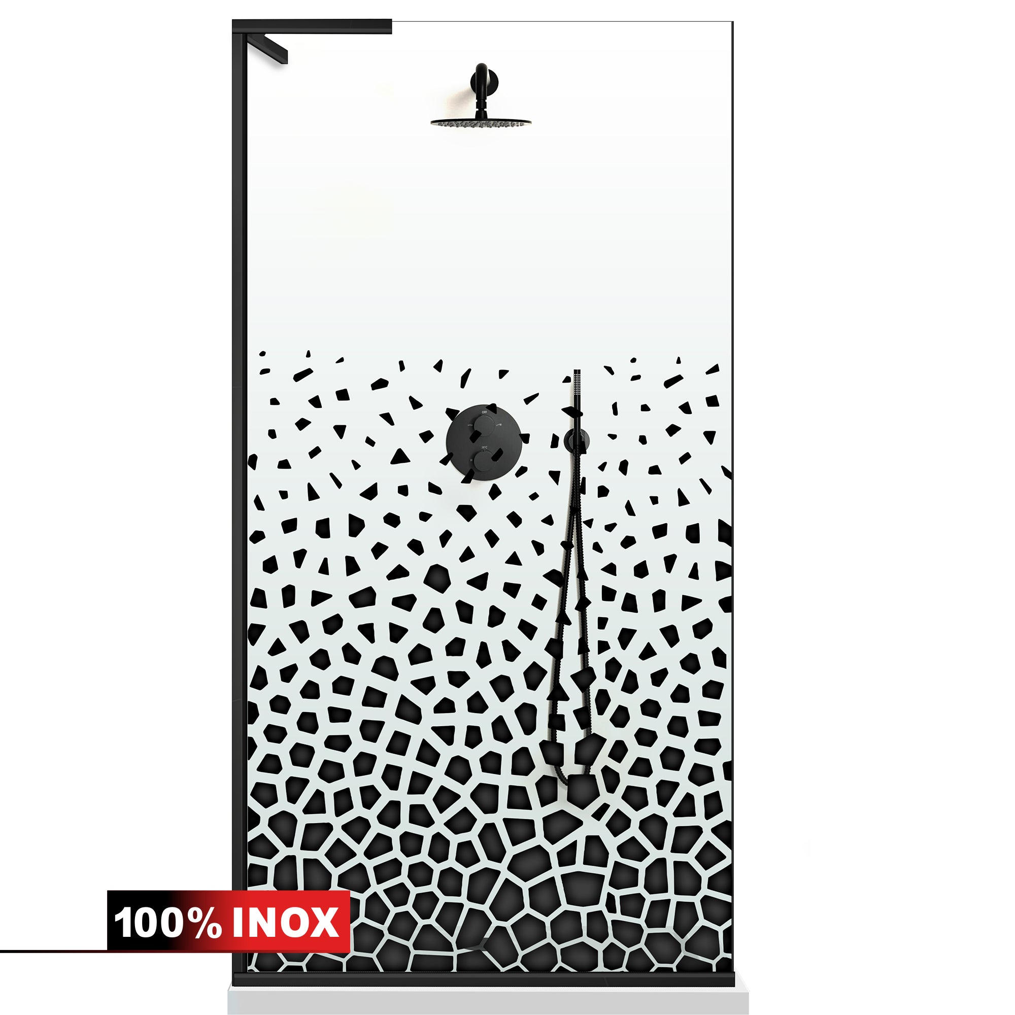 Paravan dus Walk-in, Perete dus Inox, #Clara #Víztiszta