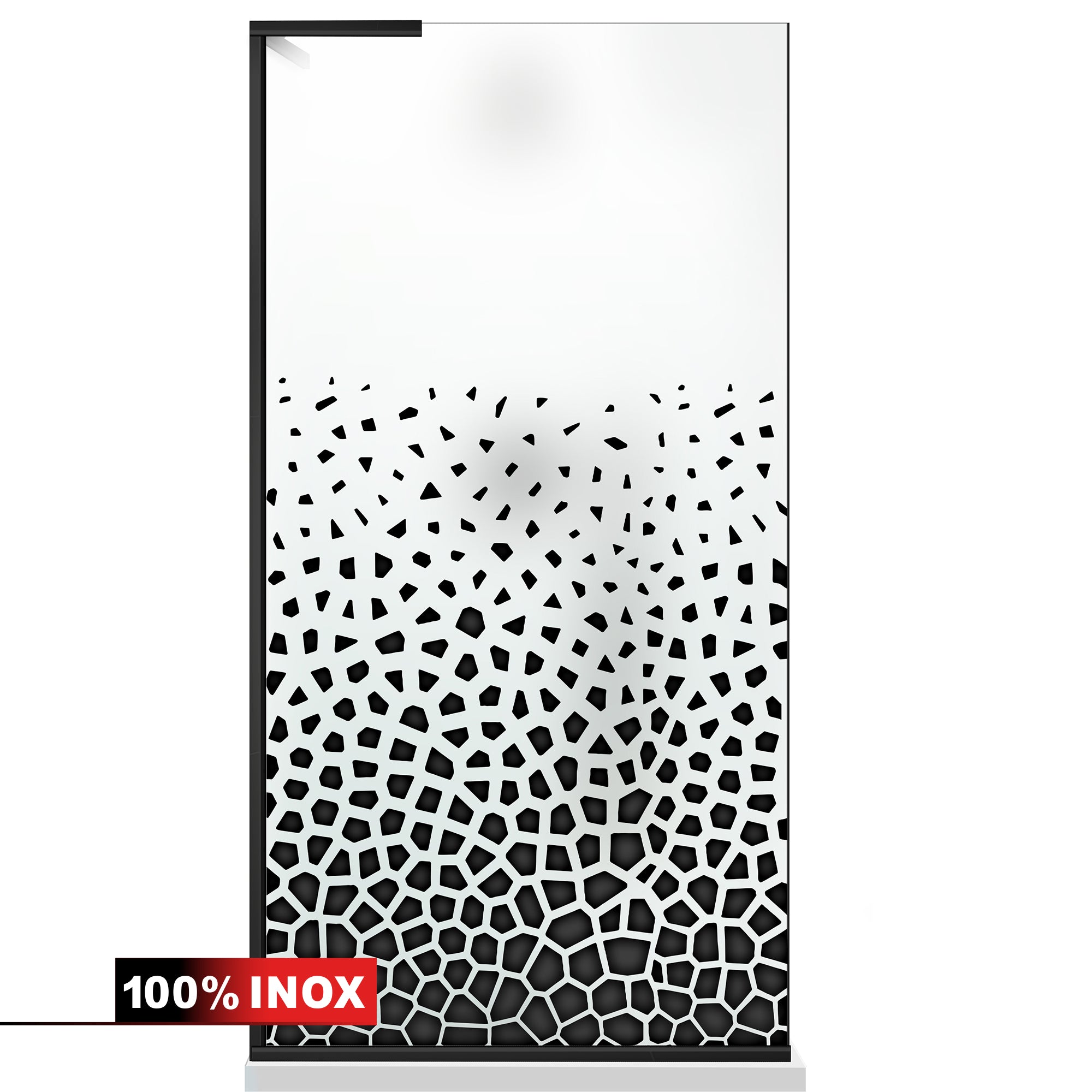 Paravan dus Walk-in, Perete dus Inox, #Mat #Matt