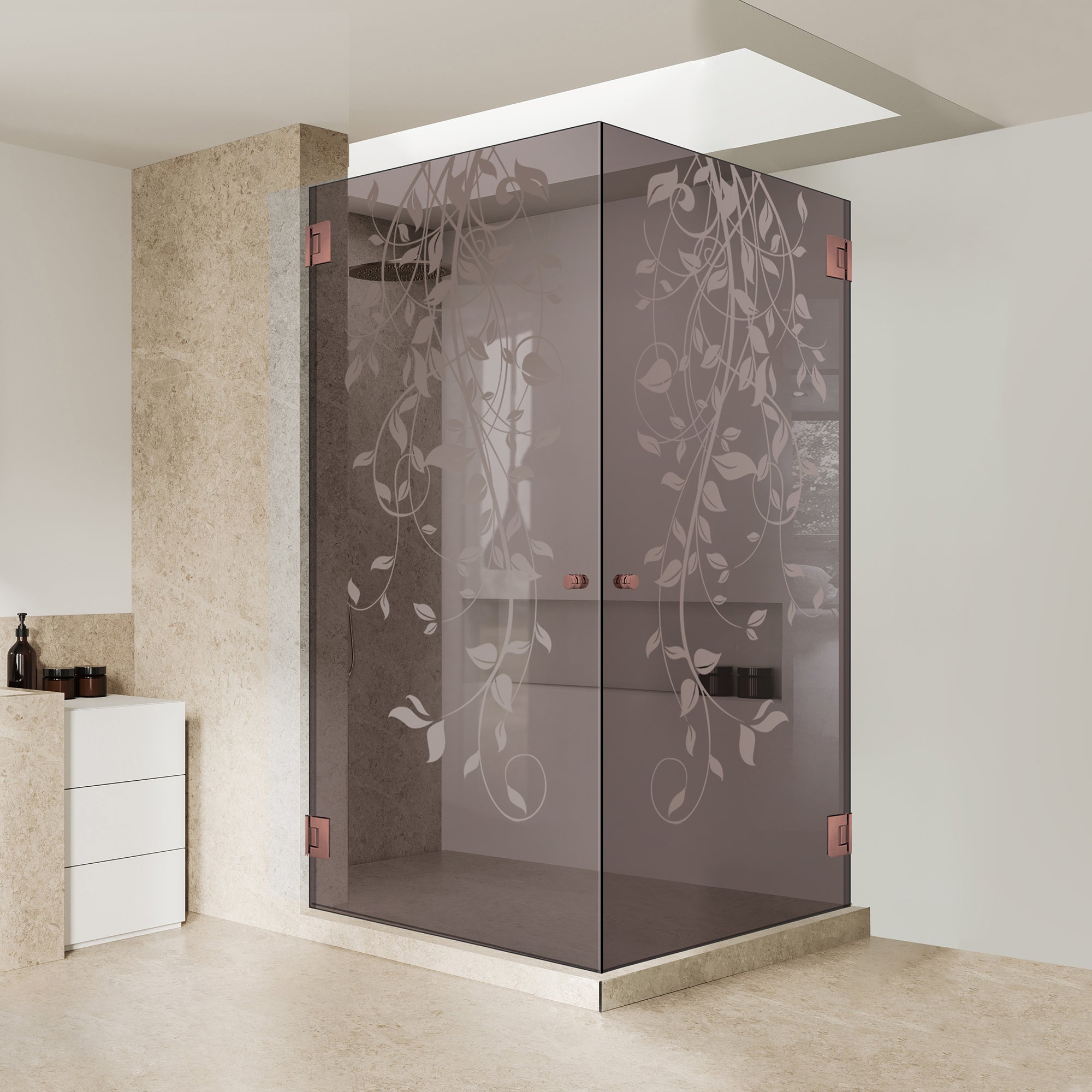 Cabina dus cu usa batanta #Bronz