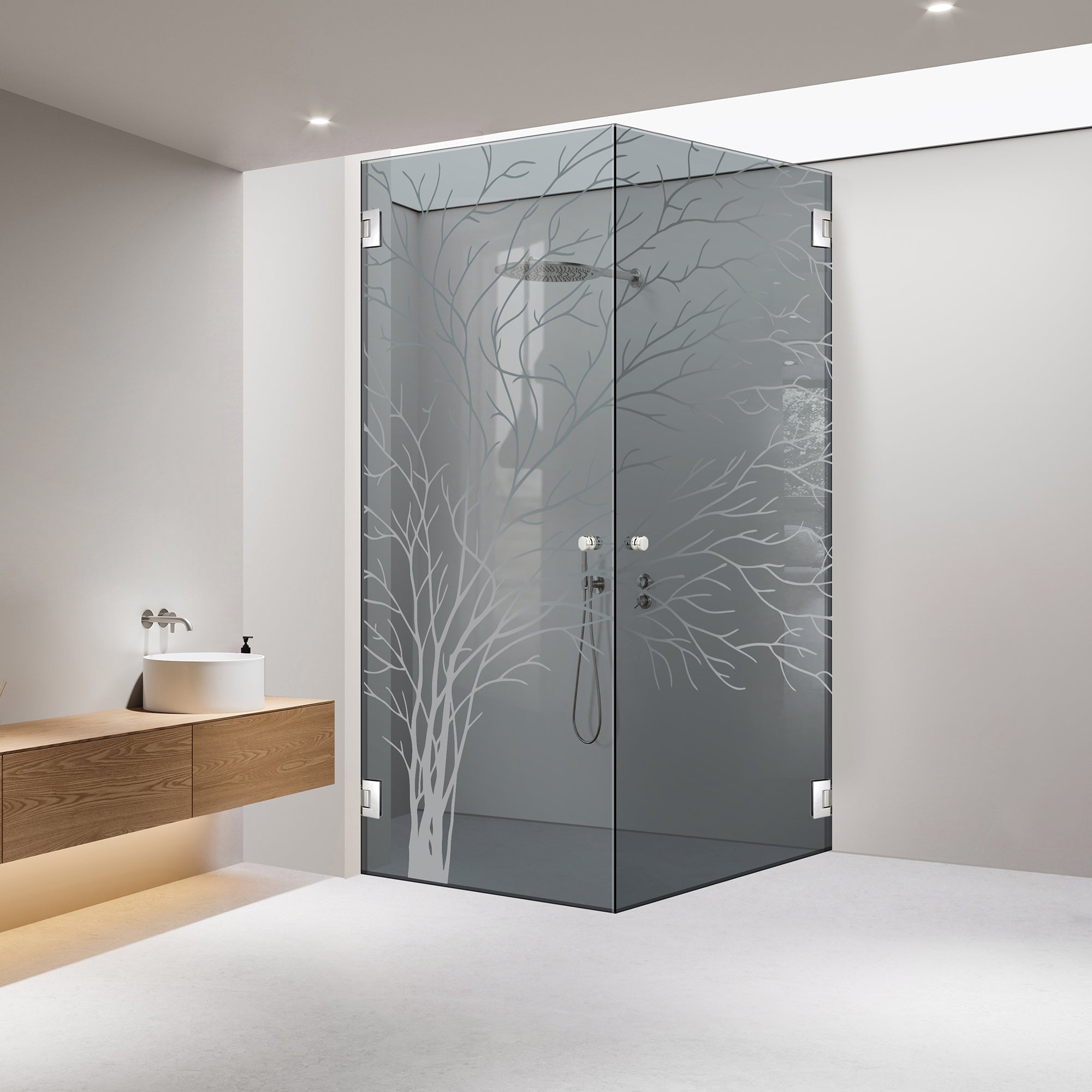 Cabina dus cu usa batanta #Gri