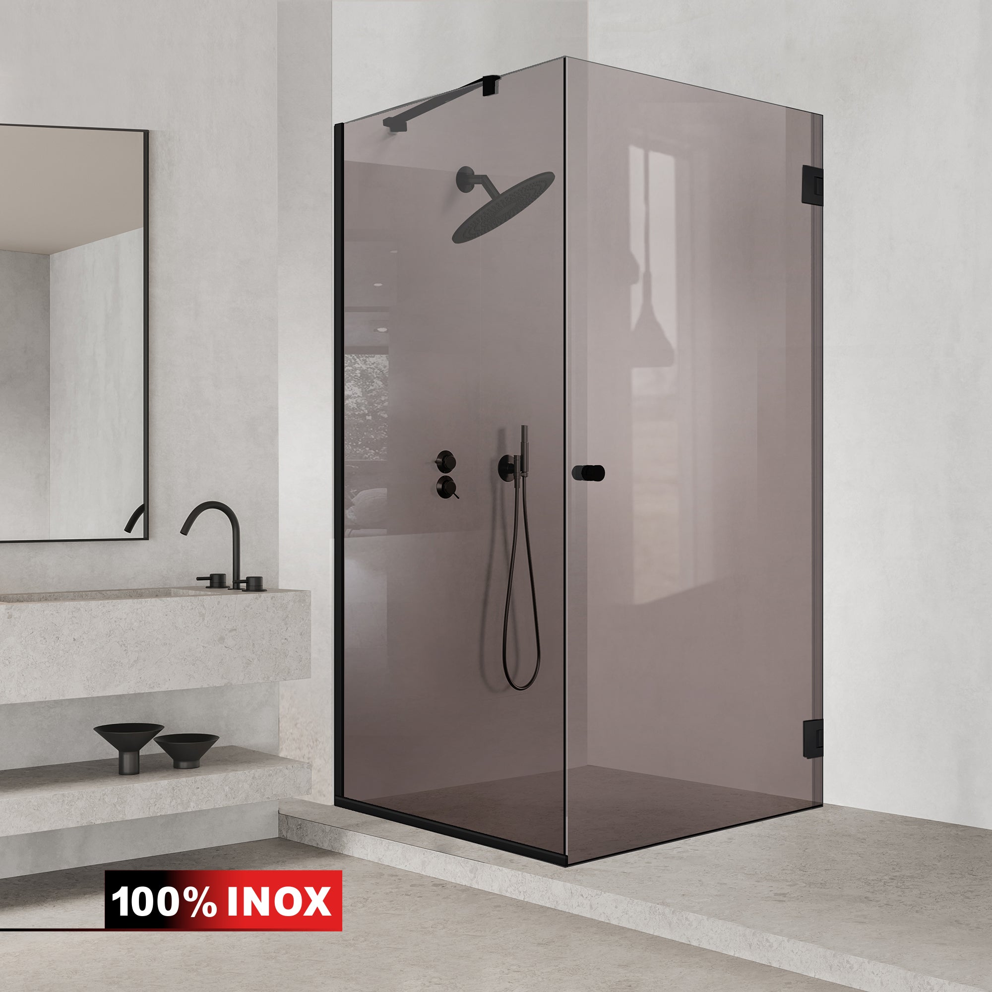 Cabina dus cu usa batanta #Bronz