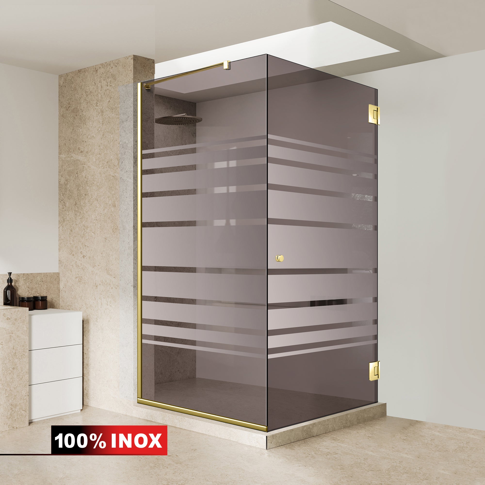 Cabina dus cu usa batanta #Bronz