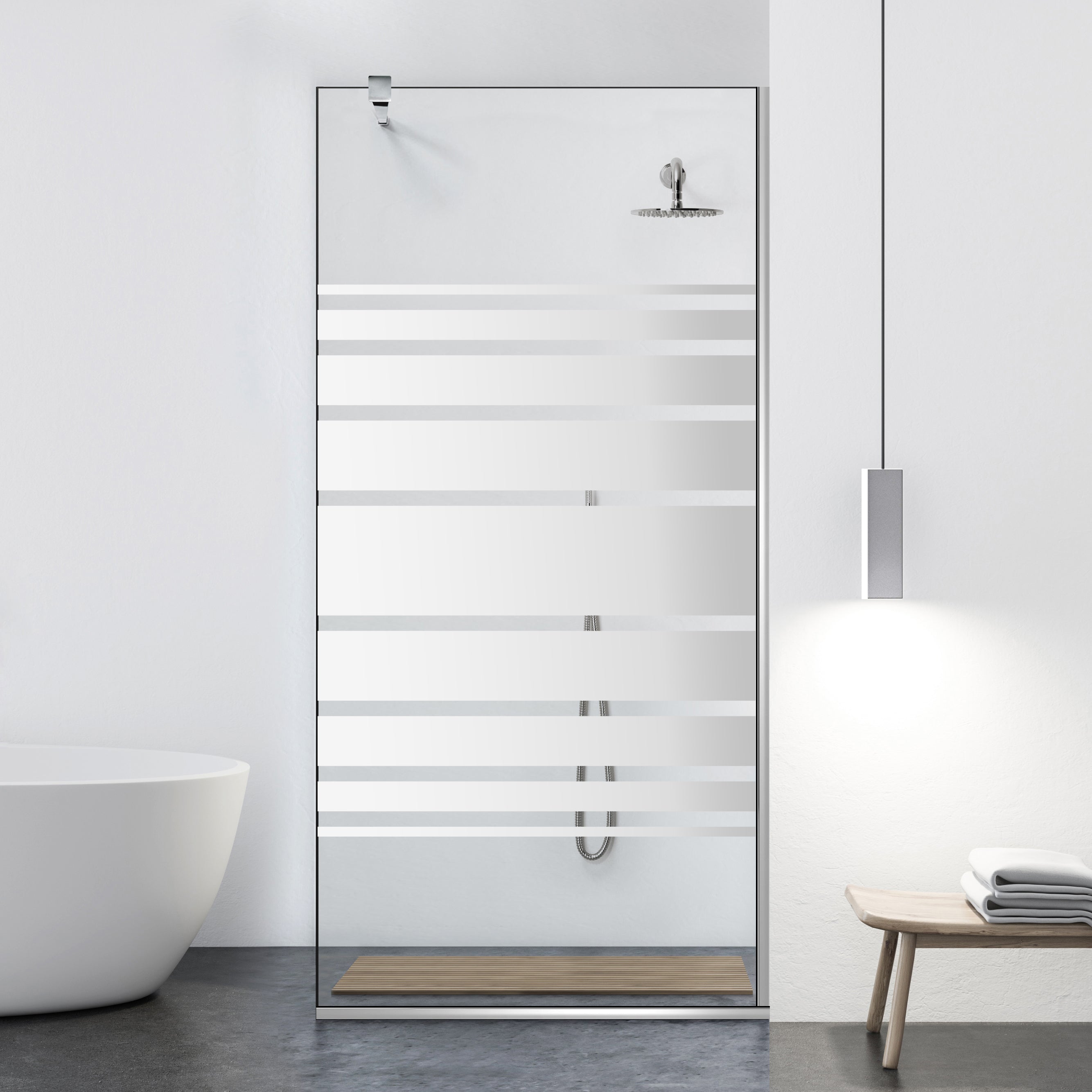 Paravan dus Walk-in, Perete dus Negru, #Clara #Víztiszta