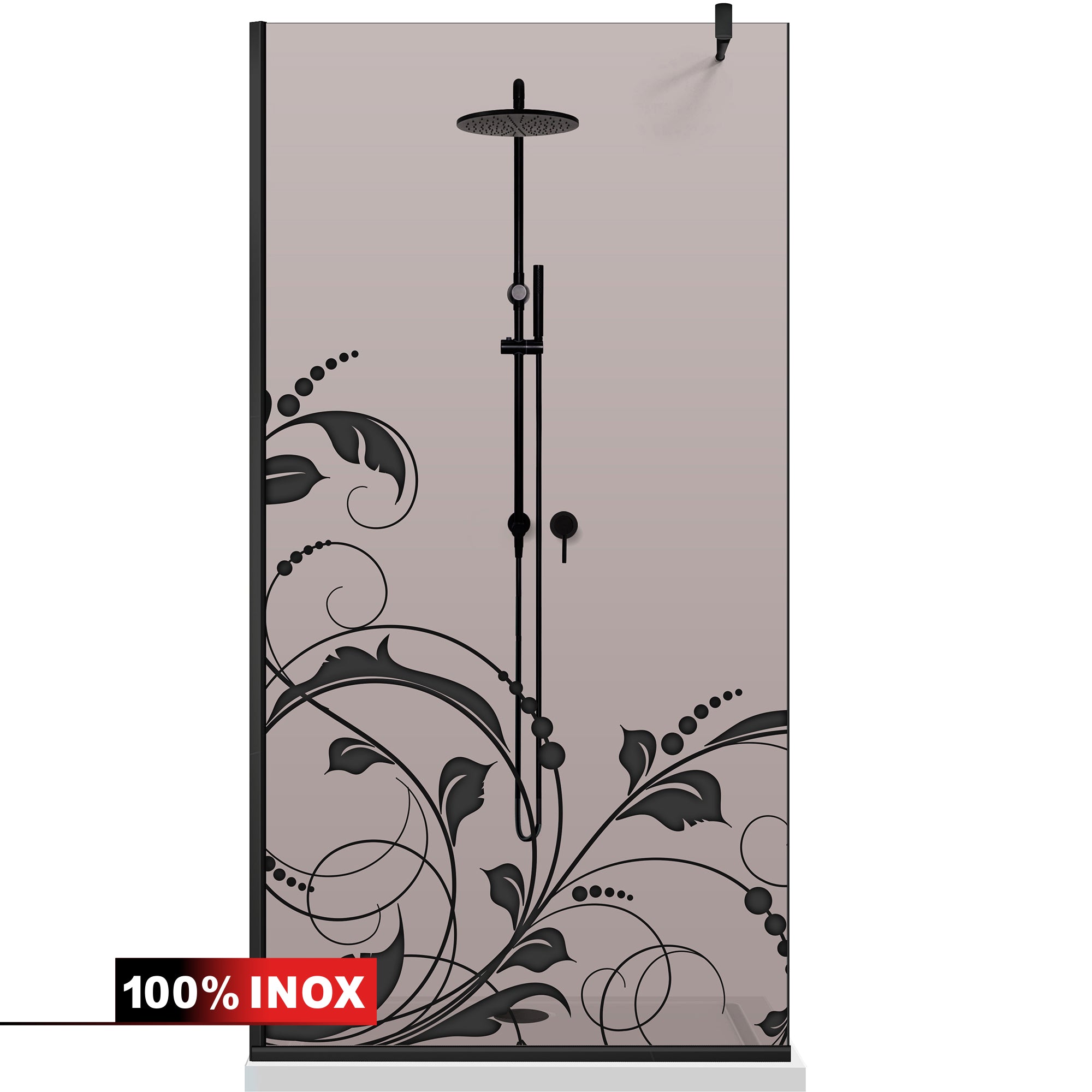 Paravan dus Walk-in, Perete dus Negru, #Bronz #Bronz