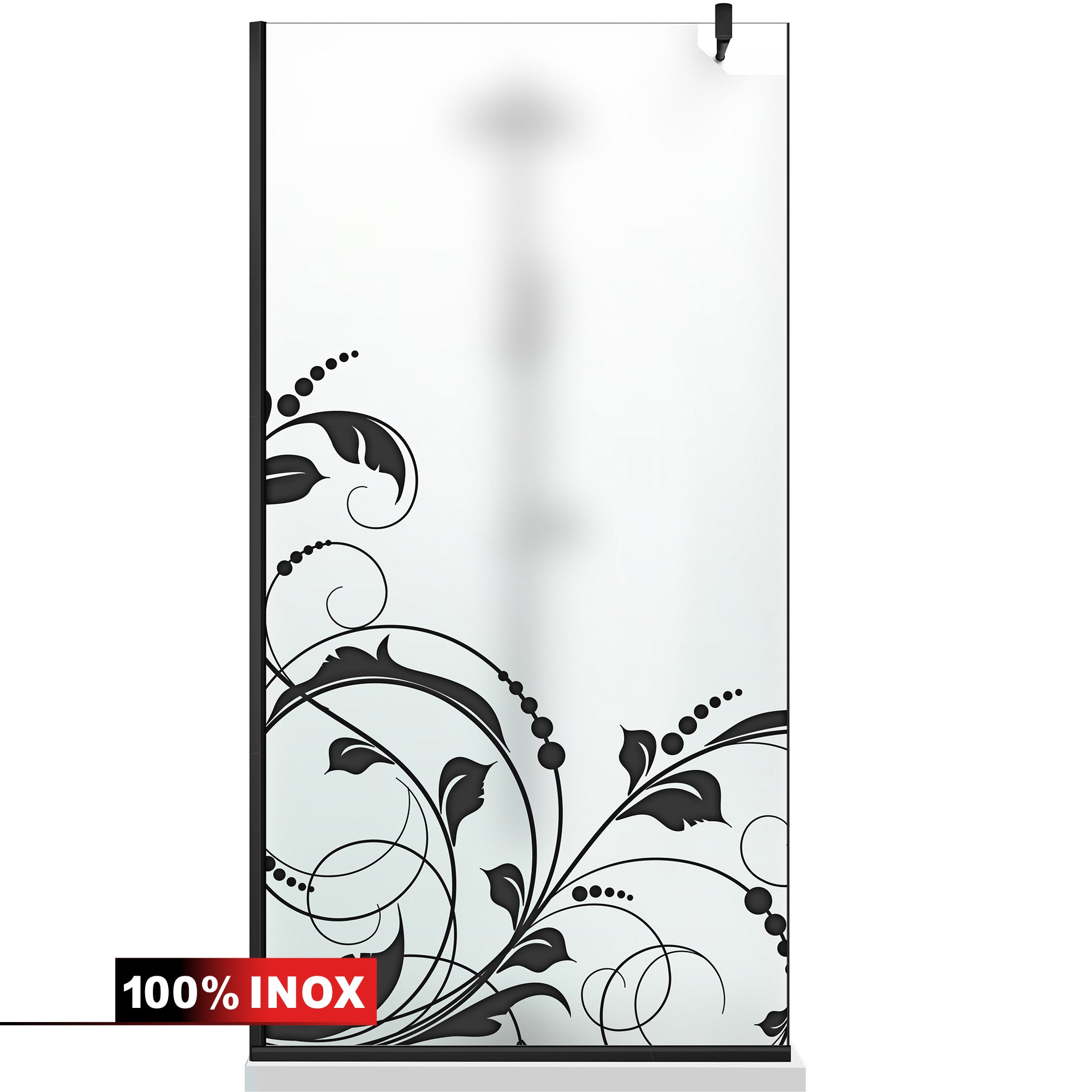 Paravan dus Walk-in, Perete dus Negru, #Mat #Matt