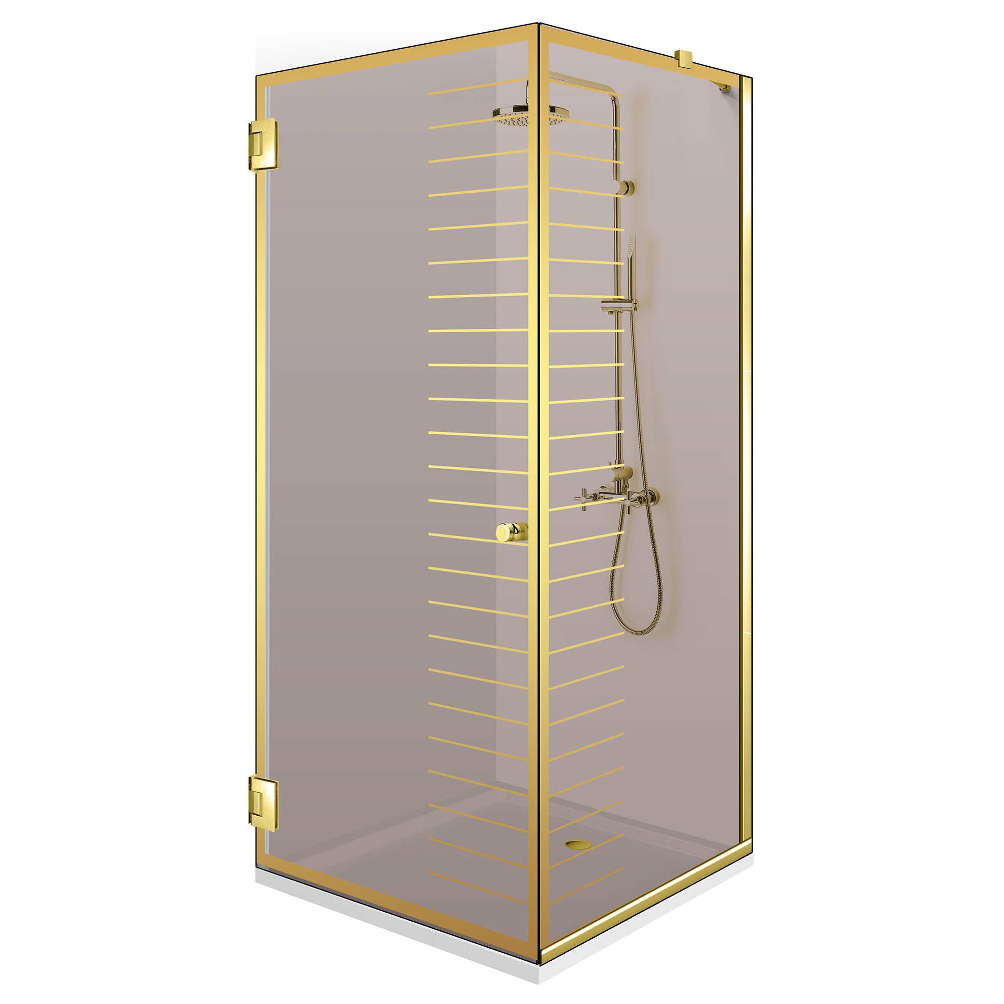 Cabina dus cu usa batanta #Bronz