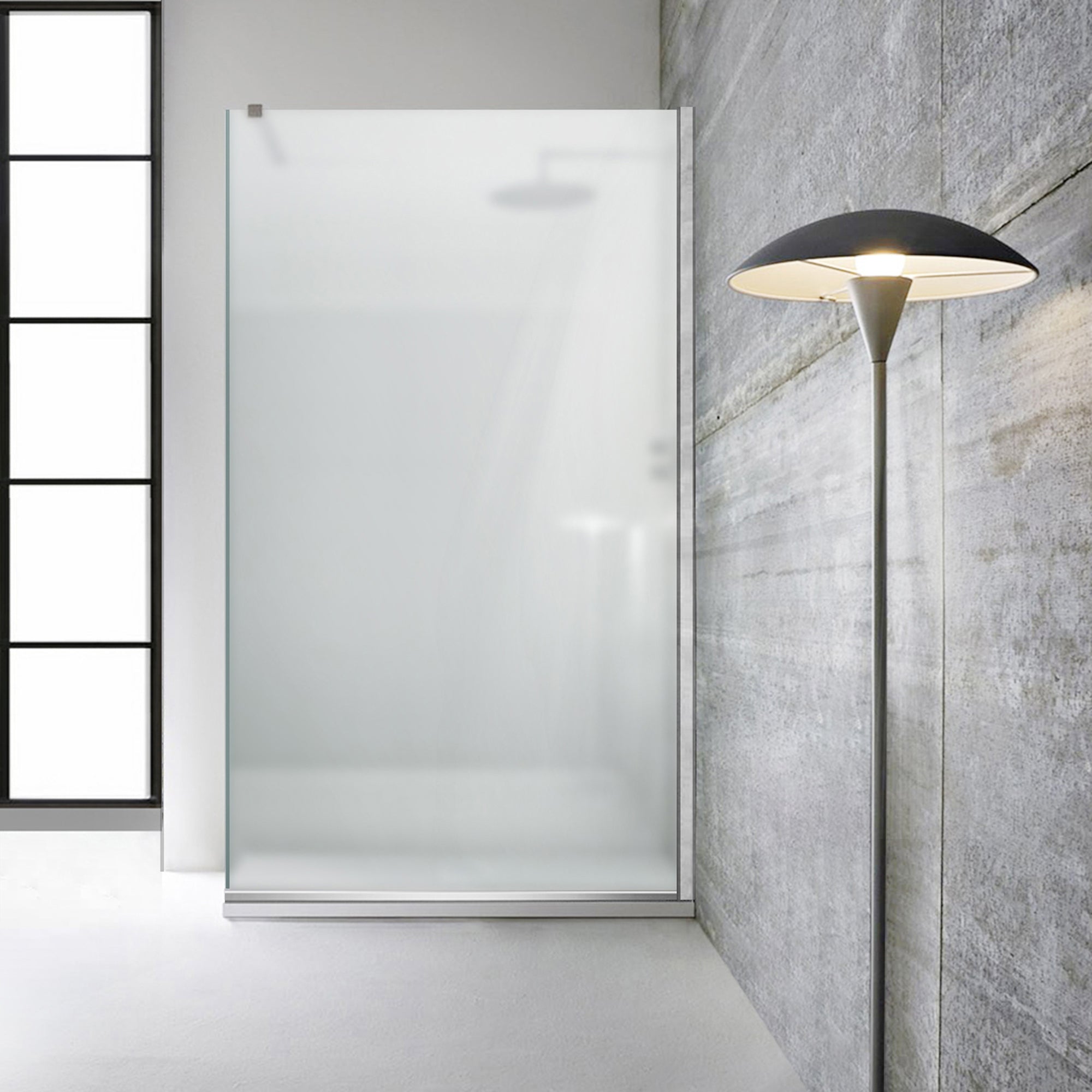 Paravan dus Walk-in, Perete dus Inox, #Mata #Matt