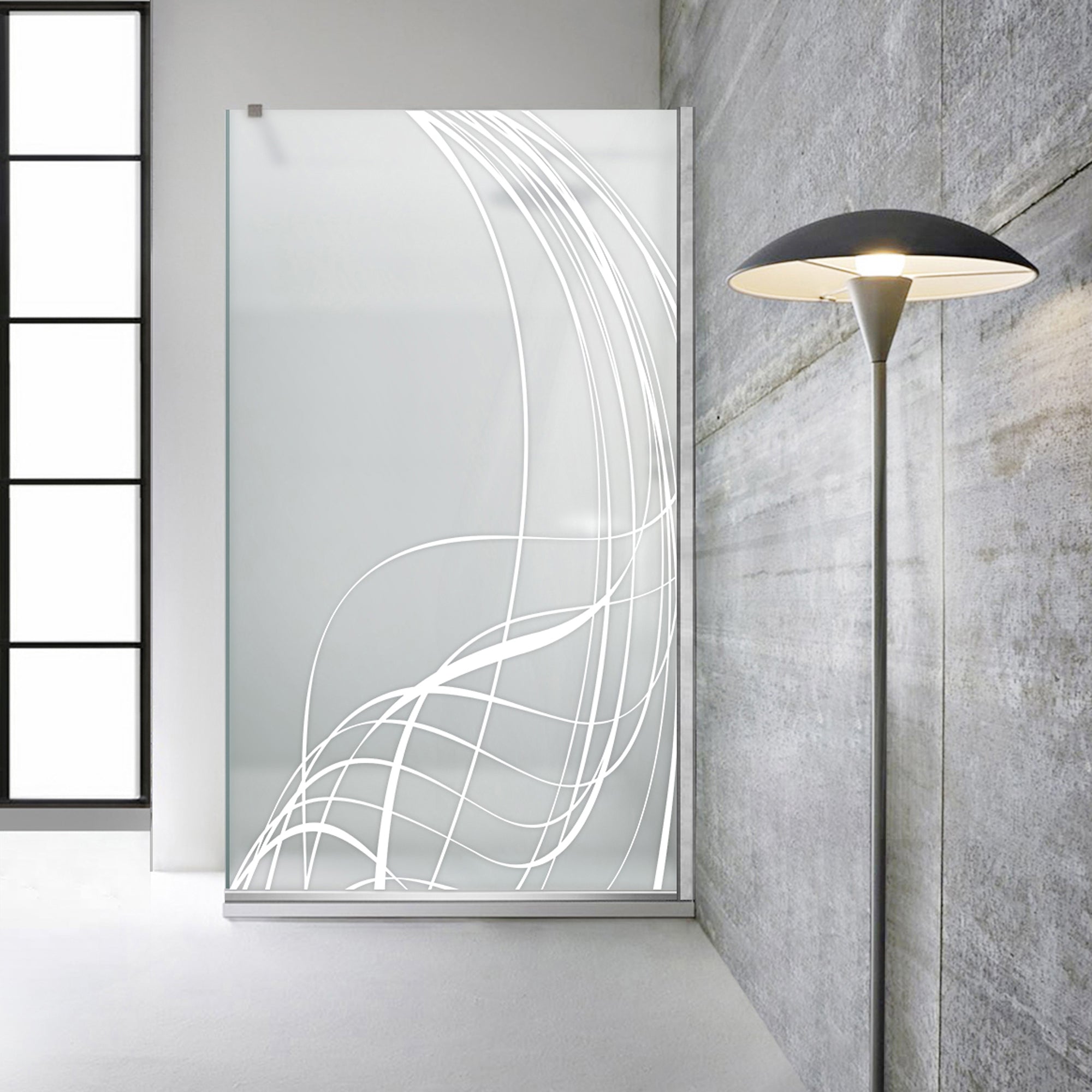Paravan dus Walk-in, Perete dus Inox, #Mata #Matt