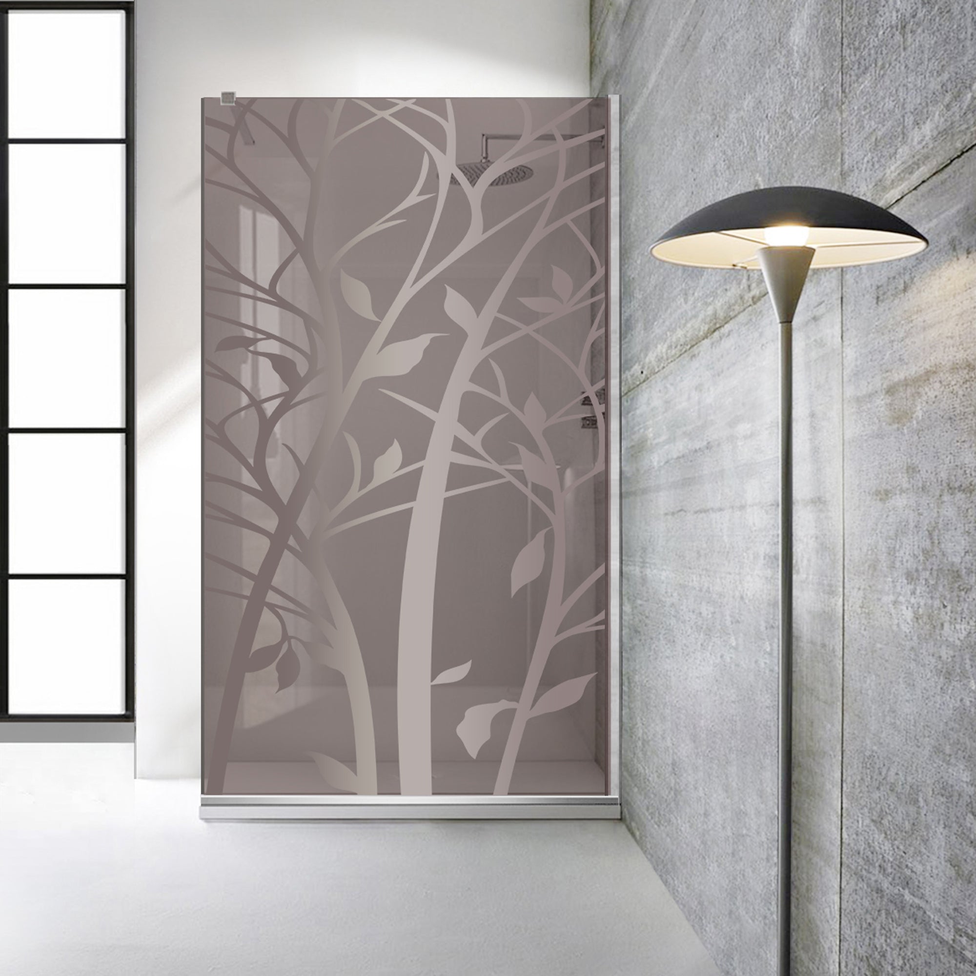 Paravan dus Walk-in, Perete dus Inox, #Bronz #Bronz