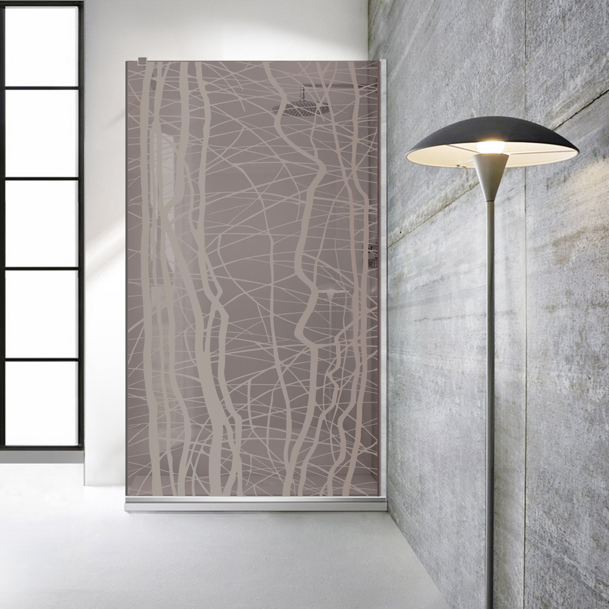 Paravan dus Walk-in, Perete dus Inox, #Bronz #Bronz