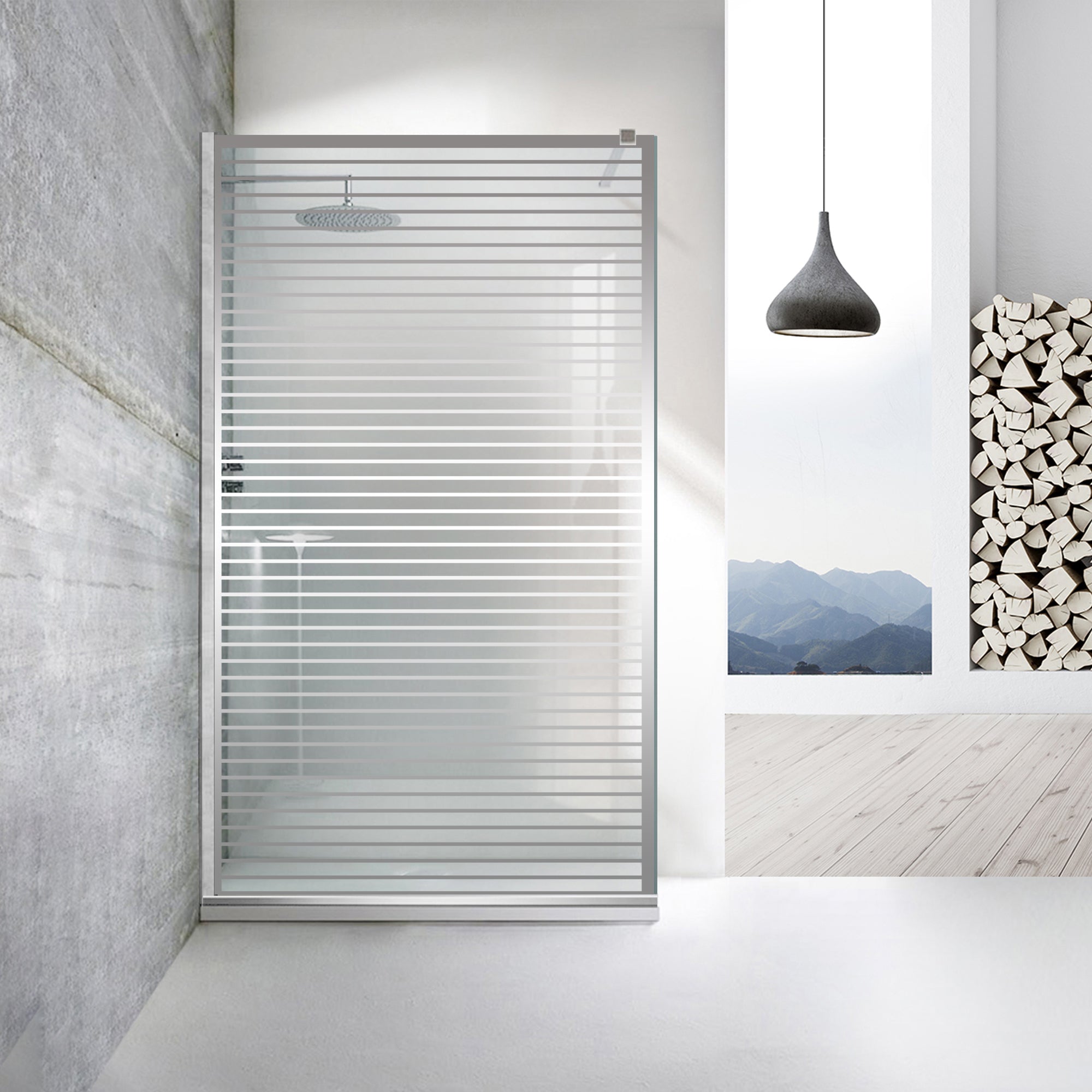 Paravan dus Walk-in, Perete dus Inox, #Clara #Víztiszta