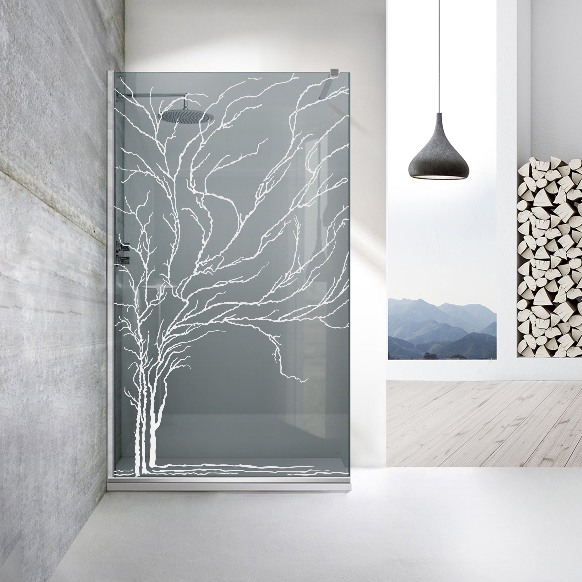 Paravan dus Walk-in, Perete dus Inox, #Gri #Szürke
