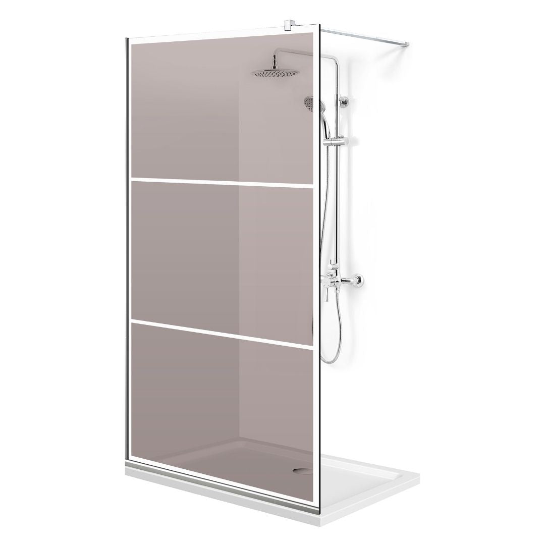 Paravan dus Walk-in, Perete dus  Inox, #Bronz #Bronz