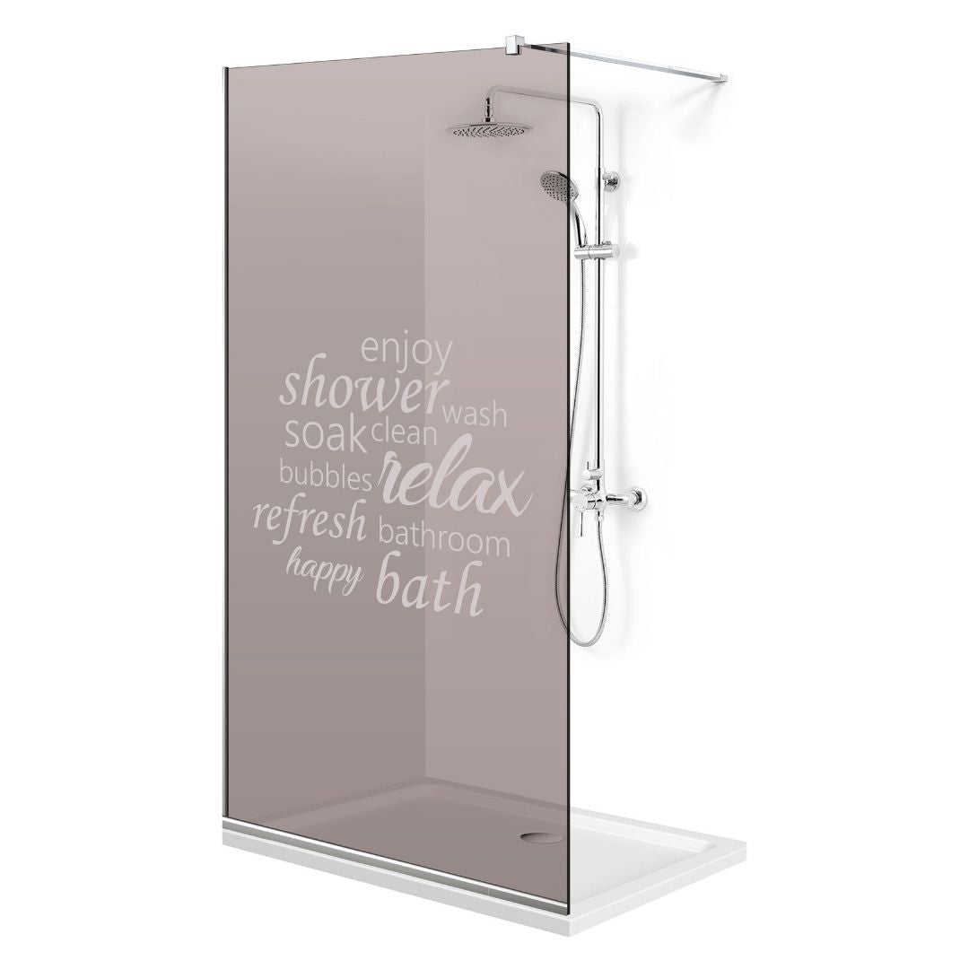 Paravan dus Walk-in, Perete dus  Inox, #Bronz #Bronz