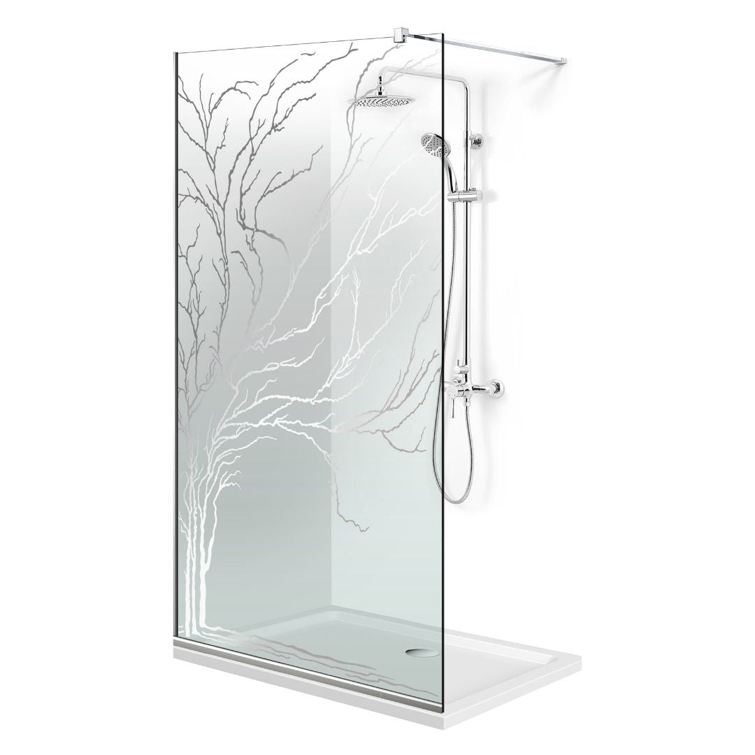 Paravan dus Walk-in, Perete dus  Inox, #Clara #Víztiszta